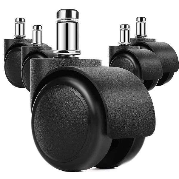 50mm Nylon Office Chair Wheels with 11mm Push Pin (Set of 5)