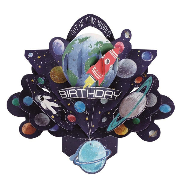 3D Pop-up Card - Birthday - Space