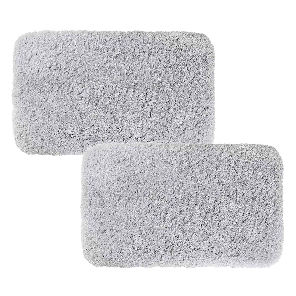 Maisonware Premium Memory Foam Non-Slip Microfibre Fluffy Bath Mat - Set of 2