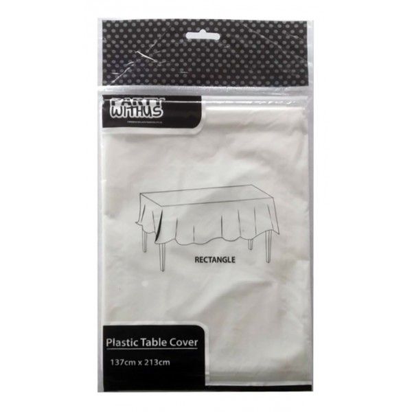 Plastic Table Cover-137Cmx213Cm(70G) White