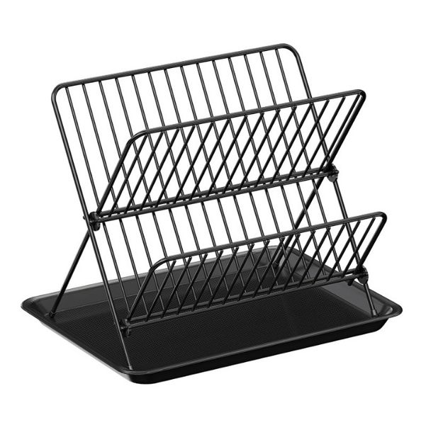 Two-layer Dish Drying Storage Rack Drip Tray Dish Drainer - 43 x 32 x 25.5cm