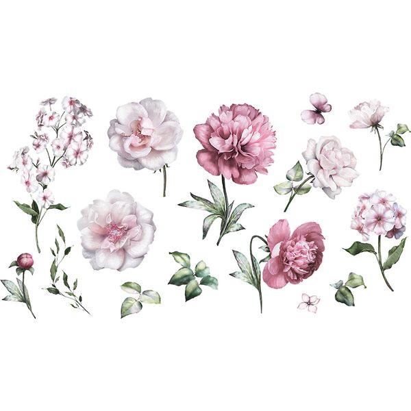 Soft Pink Beautiful Flower Wall Art-Sticker-Decor