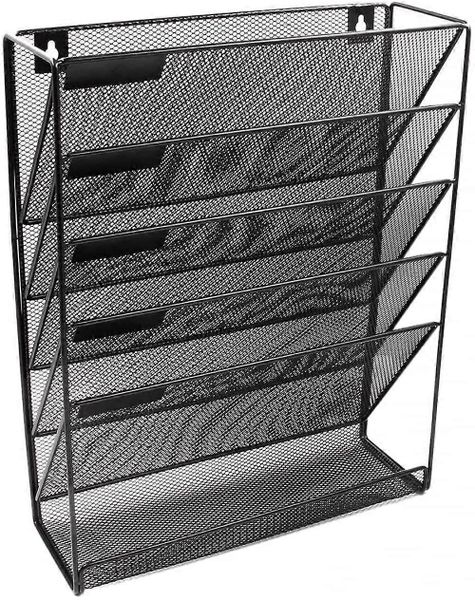 5-Tier Black Archival File Organizer