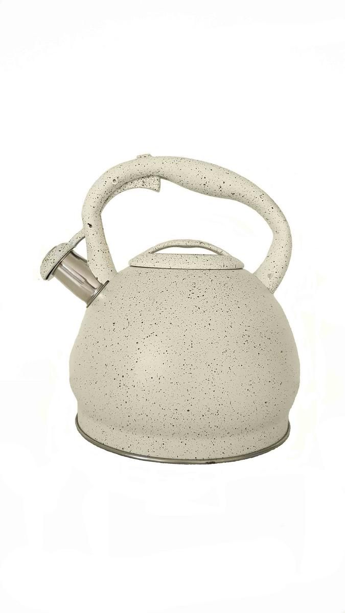 3Ltr Cream Marble Finish NonElectric (Induction) Kettle with Whistle