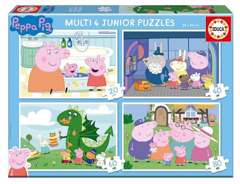 Educa Multi 4 Puzzles - Peppa Pig - (20,40,60,80 Piece)