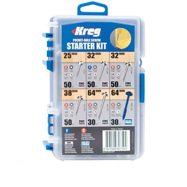 Kreg Pocket-Hole Screw Starter Kit 260 Piece