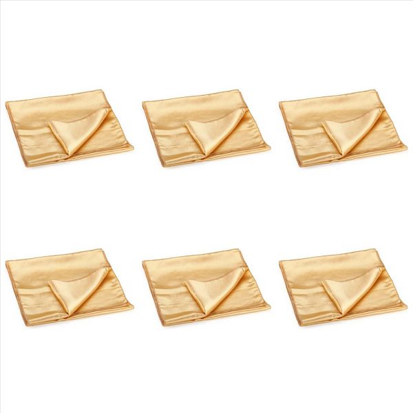 6X Runner Table Cloth Centre in Satin Gold 30 x 275 cm