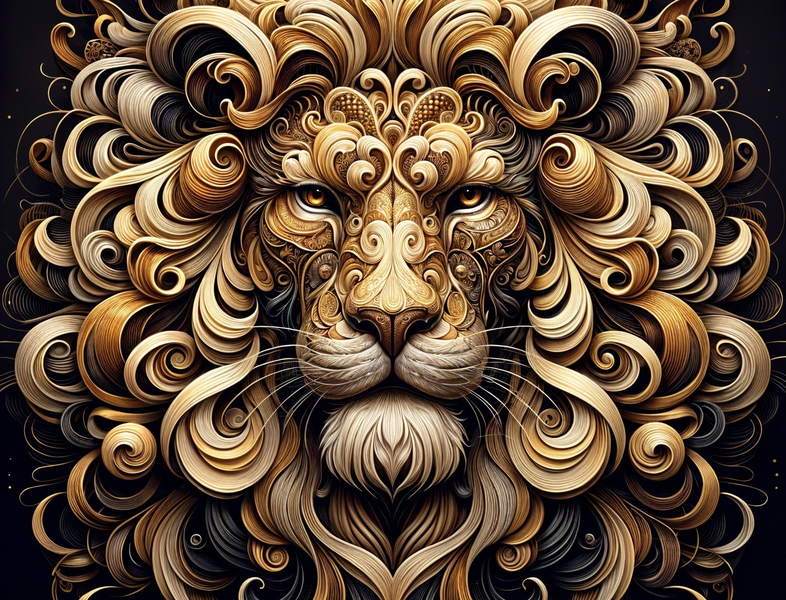 Modern Canvas Wall Art Home Decor - Golden Lion