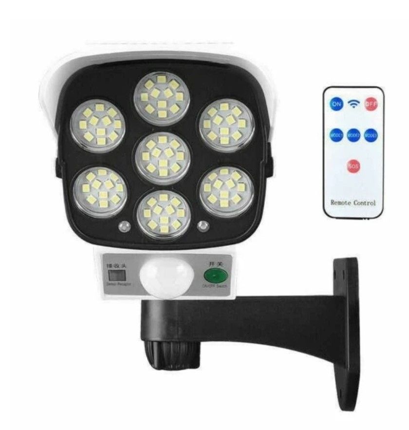 Solar Sensor Security Light & Dummy Camera with Remote