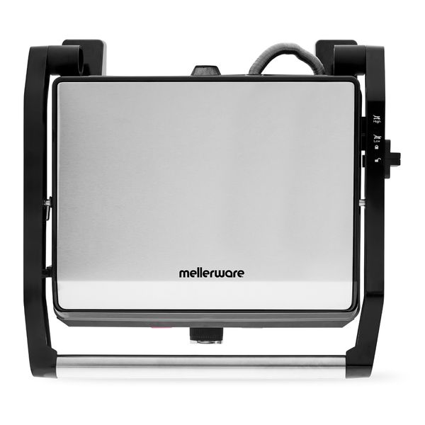 Mellerware Panini Press 4 Slice Non-Stick Black 29 X 23cm 2200W
