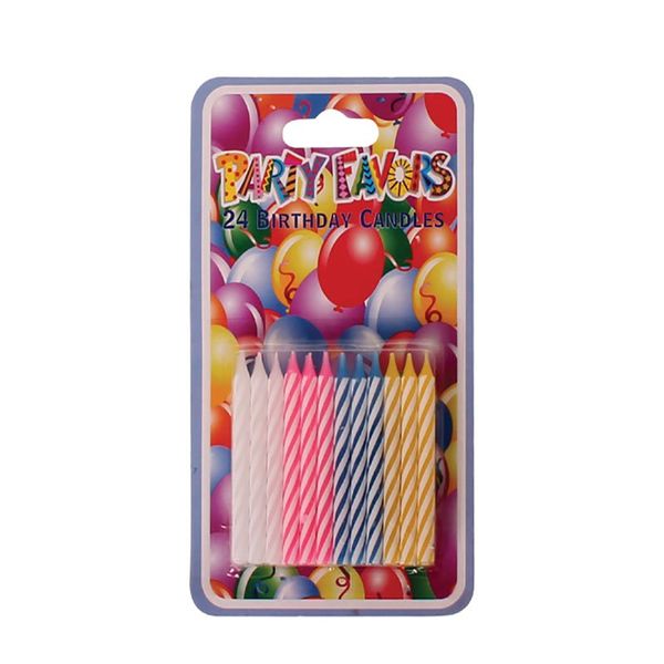 Bulk Pack x 6 Birthday Candles Without Holders 24pcs Per Pack