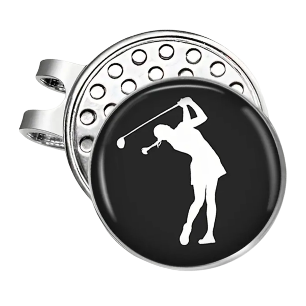 Swinging Lady On Black image