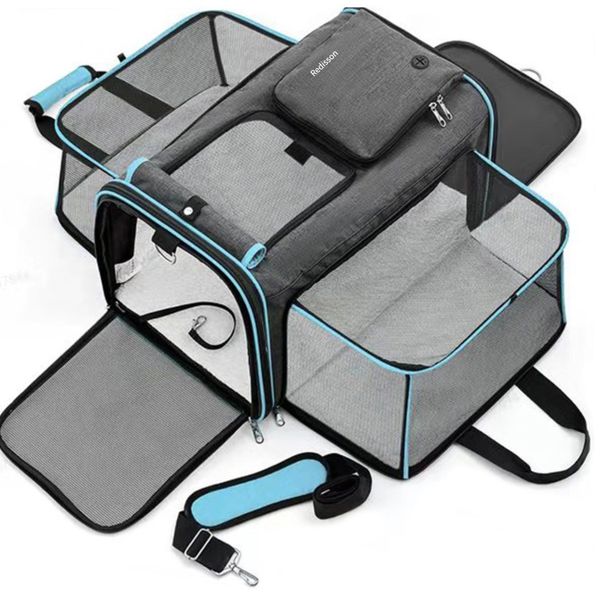 Redisson Grey Soft-Sided Pet Carrier Handbag for Cats and Small Dogs