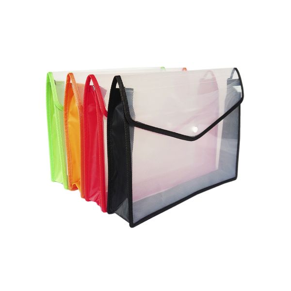 Seco Expanding Popper Wallet F/S, Assorted Colours Pack of 4