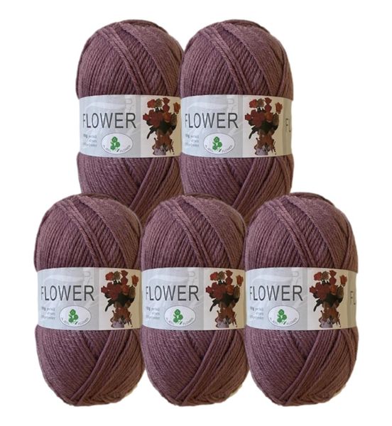 Double Knitting Polyester Yarn 100g (Pack of 5) Plum Brown