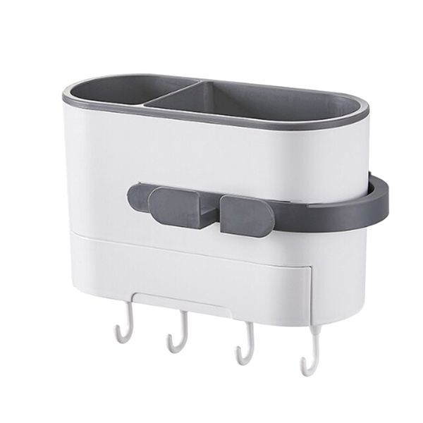 Wall Mounted Bathroom Shelves Hair Dryer Hanger Rack with Hook