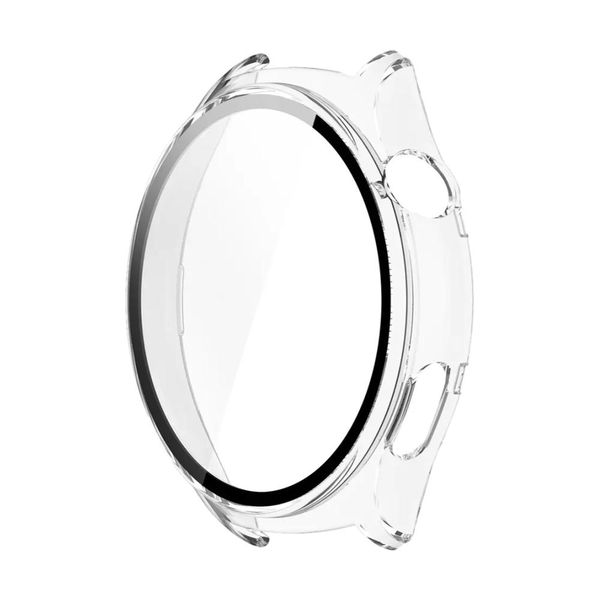 PC Case with Tempered Glass Screen Protector compatible with Huawei Watch 4