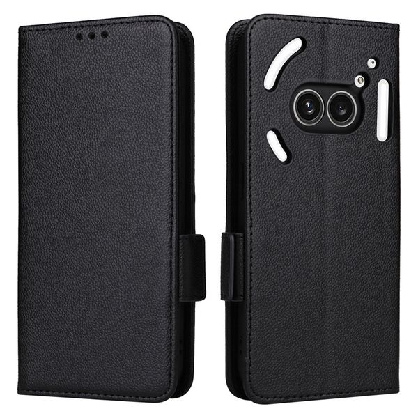 Lychee Patterned Leather Cover Compatible With Nothing Phone 3A Pro
