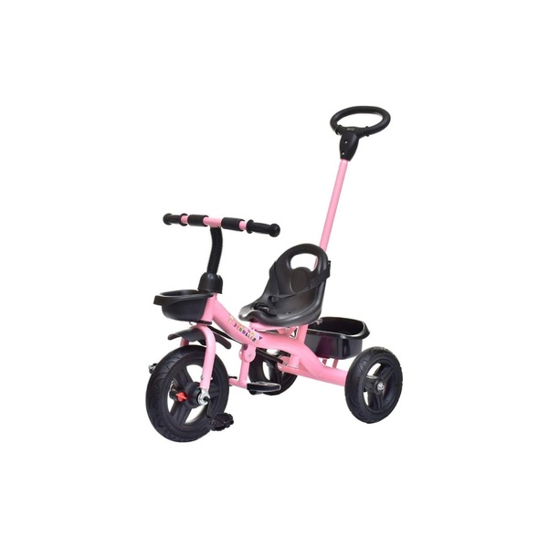 Toddler Tricycle with Push Handle and Canopy - Adjustable Seat Height
