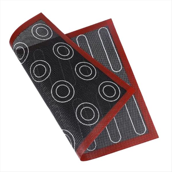 Silicone 30x40 cm Reversible Printed Macaron Puff Baking Mat Non-Stick Past