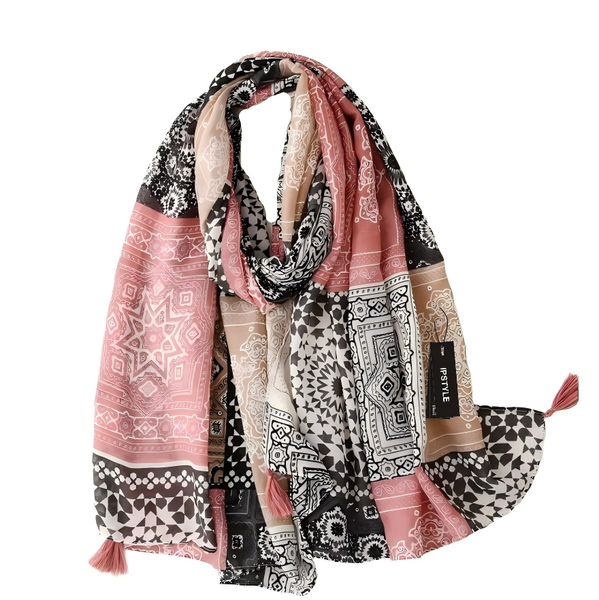 Printed Floral Cotton Tassel Scarf Viscose Shawls For Woman Summer Beach