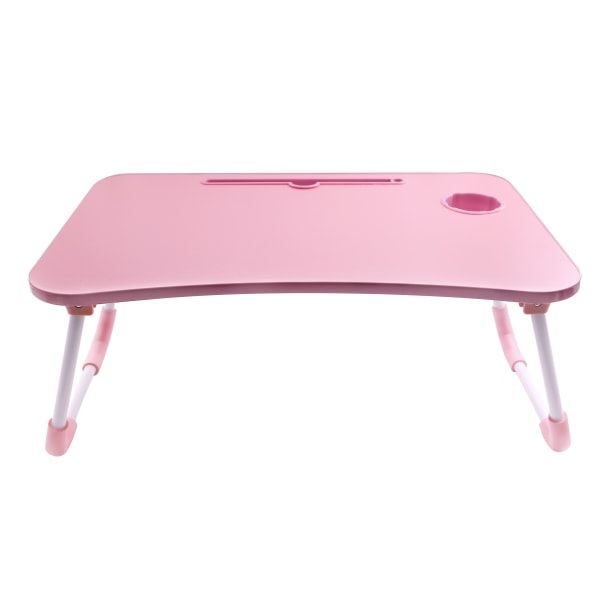 Foldable Vertical Holder Folding Table Wooden Laptop Stand-Pink | Buy ...