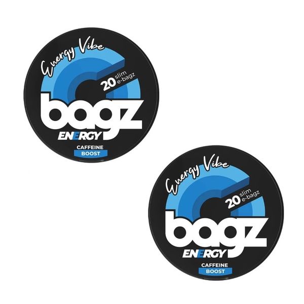 Bagz Energy Caffeine Pouches - Energy Vibe - 2 pack (40 pouches)