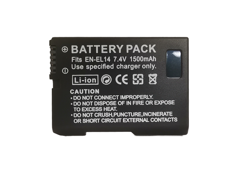 1500mAh Battery for Nikon EN-EL14 Digital Camera