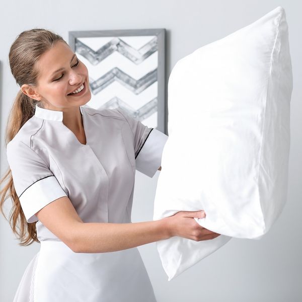 Luscious Living - Pillow - Sleep Solutions Hotel Range - Cotton - Single