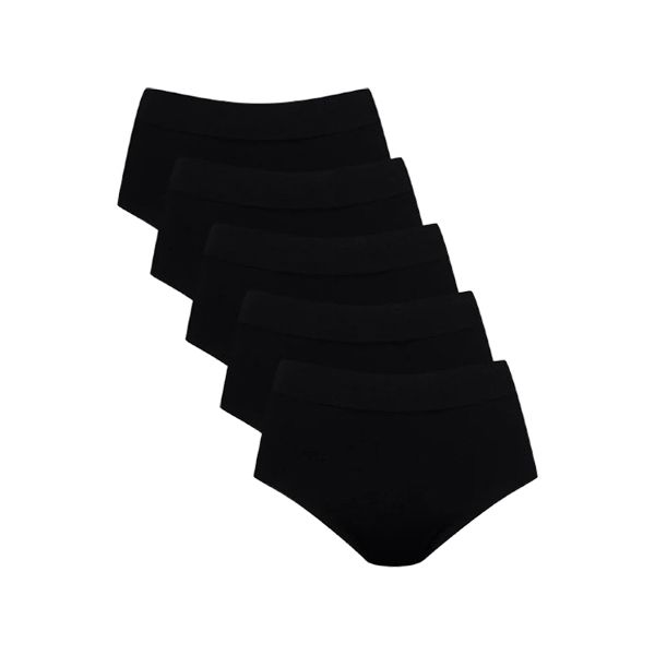 Black Nylon 5 Pack Briefs