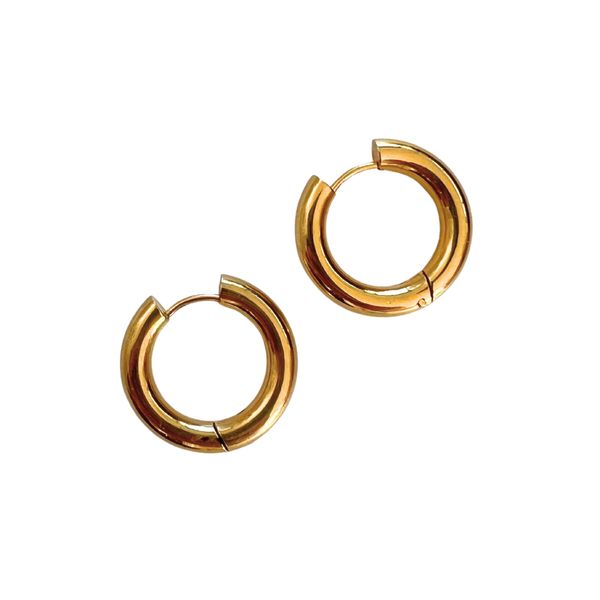 Jane Fields - Minimal Hoops - Medium - Gold