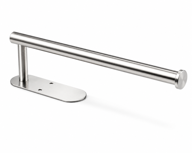 Stainless Steel Self Adhesive Under Cabinet Serviette Roll Holder -Silver