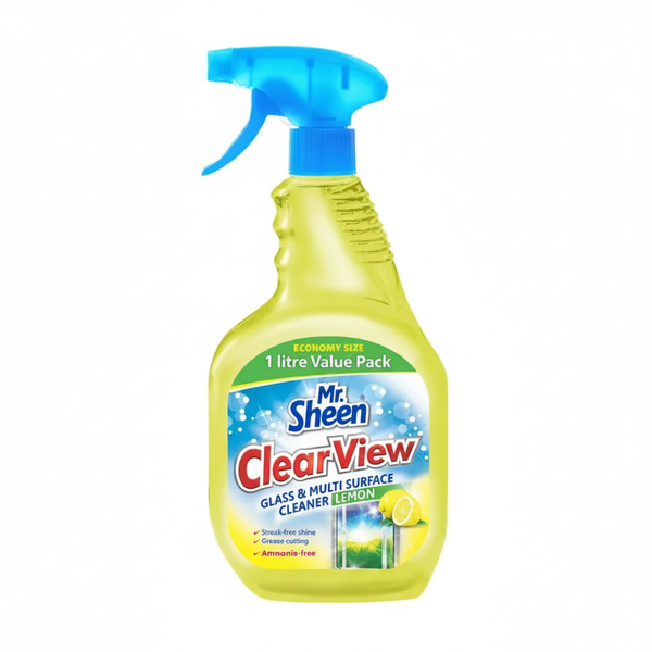 Mr Sheen Clear View Glass &amp; Multi Surface Cleaner Lemon 1L