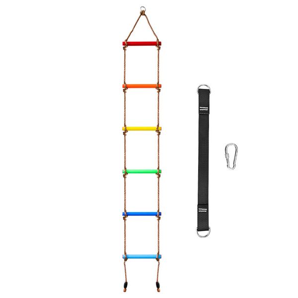 Outdoor Kids Climbing Rope Ladder Rainbow