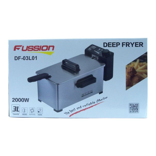 Fussion 3L Deep Fryer 2000W Stainless Steel - Adjustable Temperature