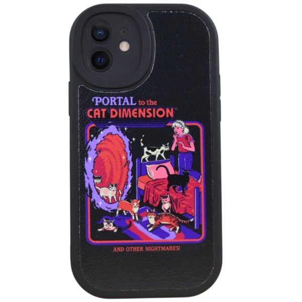 Stylish Cat Portal Design Phone Cover -Compatible With - iPhone 12