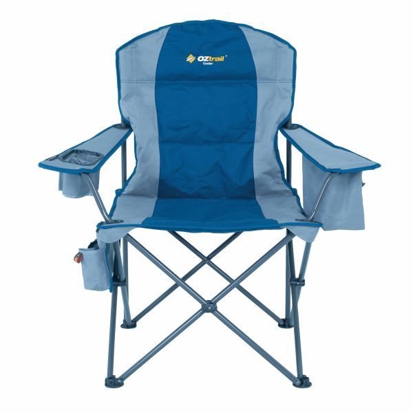 OZtrail Cooler Arm Camping Chair Blue 150kg