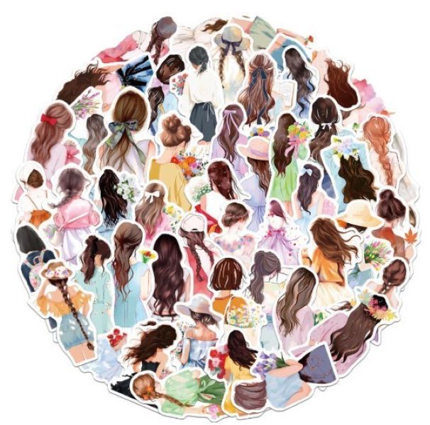 50 Piece Anime Girls Stickers
