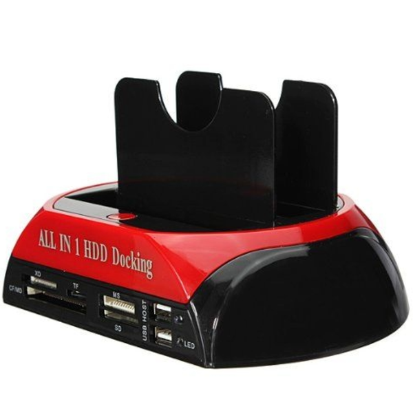 Phunk All-in-One Dual HDD Docking Station - Hard Disk Drive Docking Station
