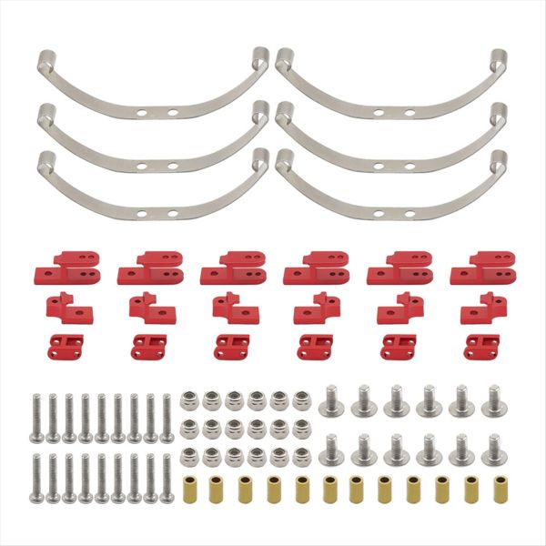 1 Set Leaf Spring Damping Suspension for 1/16 Mn Wpl Model Car Red