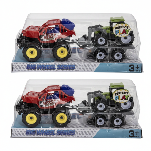 Perfect Play Friction-Powered Jeep Toy Vehicle 26 cm for Kids - 2 Pack