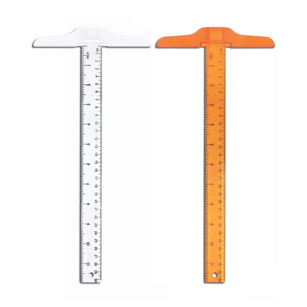 Craft DIY T-shaped Double Side Scale Ruler Tool (30cm) - Set of 2