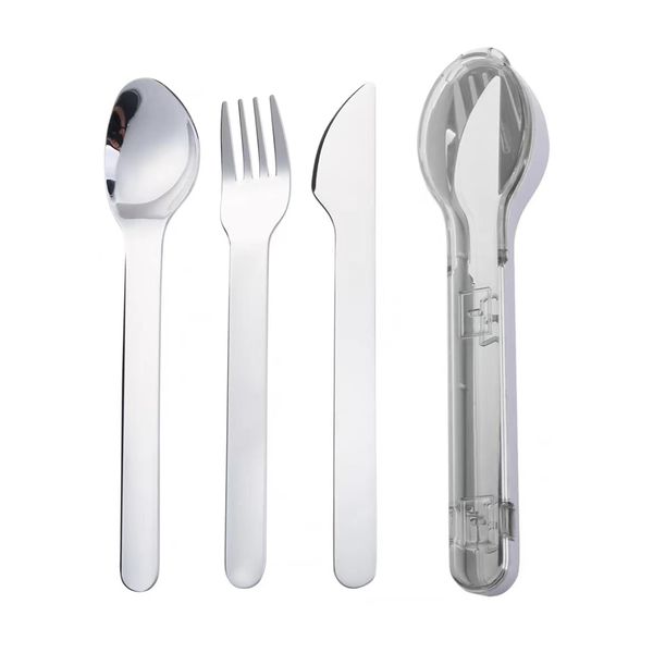 Compact Utensil Set Portable Stainless Steel Cutlery Set with Cutlery Box