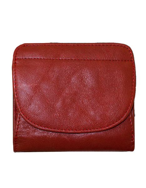 Fino SK-BD033 Italian Top Grain Genuine Leather Card Wallet with Box - Red
