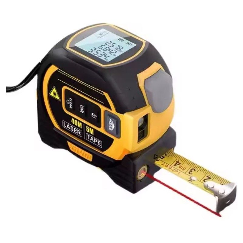 3 in 1 Digital Laser Measure 40M High Precision Tape Ruler Range Finder ...