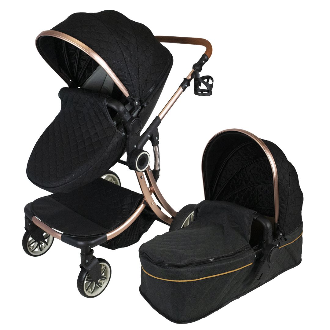 2 in 1 Luxury Reversible Egg Shell Stroller with MultiPosition Recline