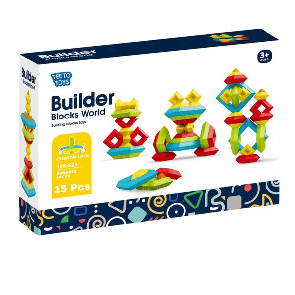 15 Piece Building Blocks World - STEM Toy - Toys for Toddlers