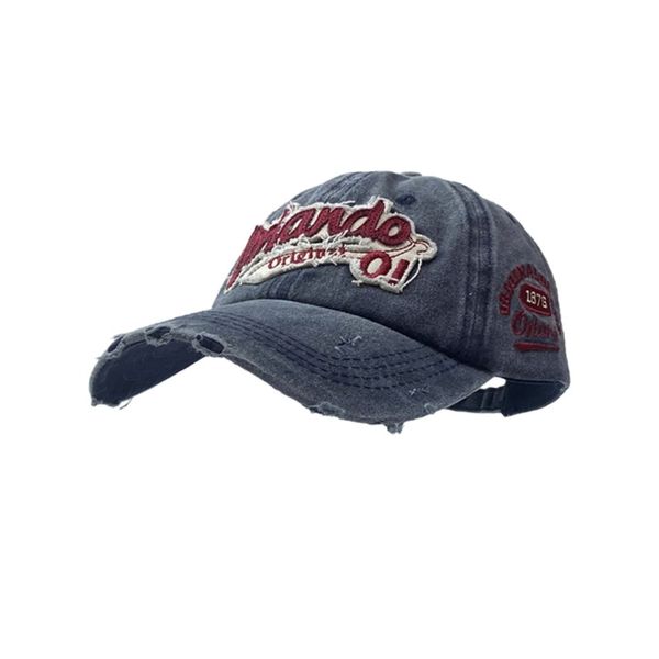 Retro Washed Denim Baseball Cap for Women