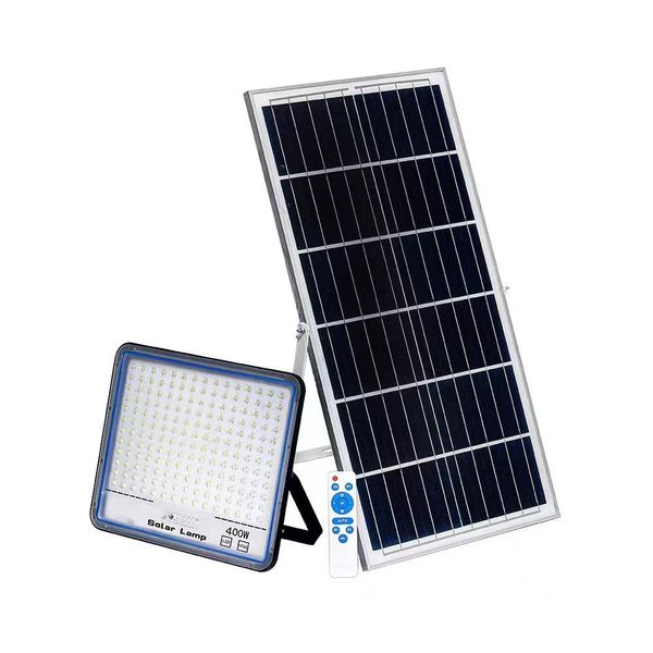 Ecomlight 400W Solar Powered LED Flood Light With Panel &amp; Remote