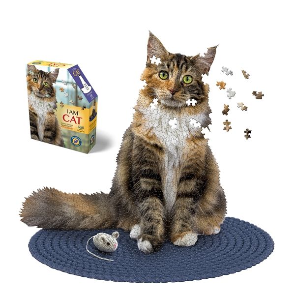 I am Cat Animal Shaped Jigsaw Puzzle 550pc by Madd Capp